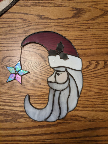 Stained Glass Christmas Santa